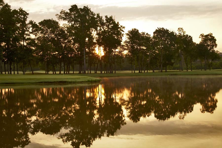 Hollytree Country Club golf course at sunset